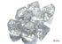 Chessex 23071: Translucent Clear/white Polyhedral 7 Dice Set