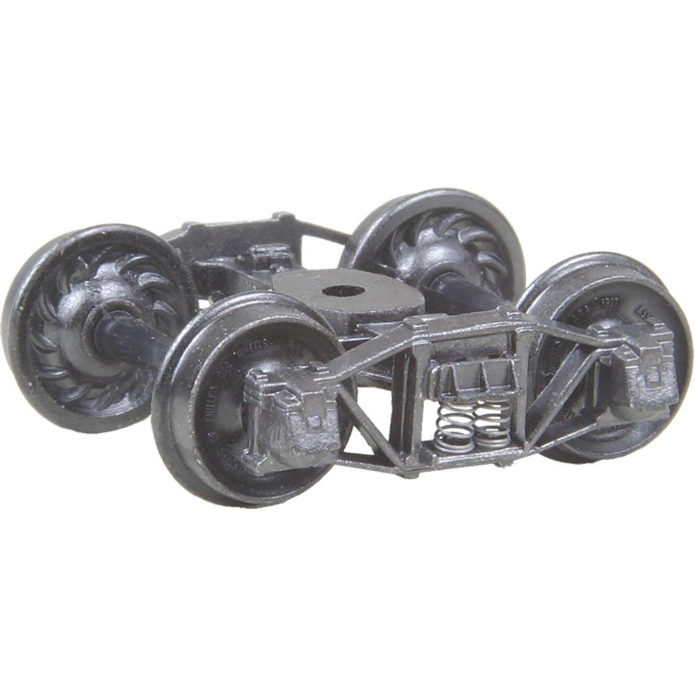 Kadee Coupler #501 HO Scale Arch Bar Trucks with 33" Ribbed Back Wheels - Metal Fully Sprung