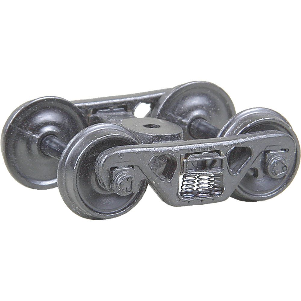 Kadee Coupler #513 HO Scale A.S.F.® 100-ton Roller Bearing Trucks with 36" Smooth Back Wheels - Metal Fully Sprung