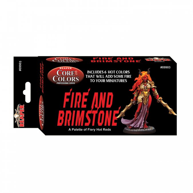 Reaper 09903 Fast Pallet Paint Set Fire and Brimstone - Hot Reds (6 Colors)