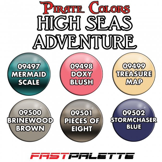 Reaper 09905 Fast Pallet Paint Set Pirate Colors - Seas of Adventu