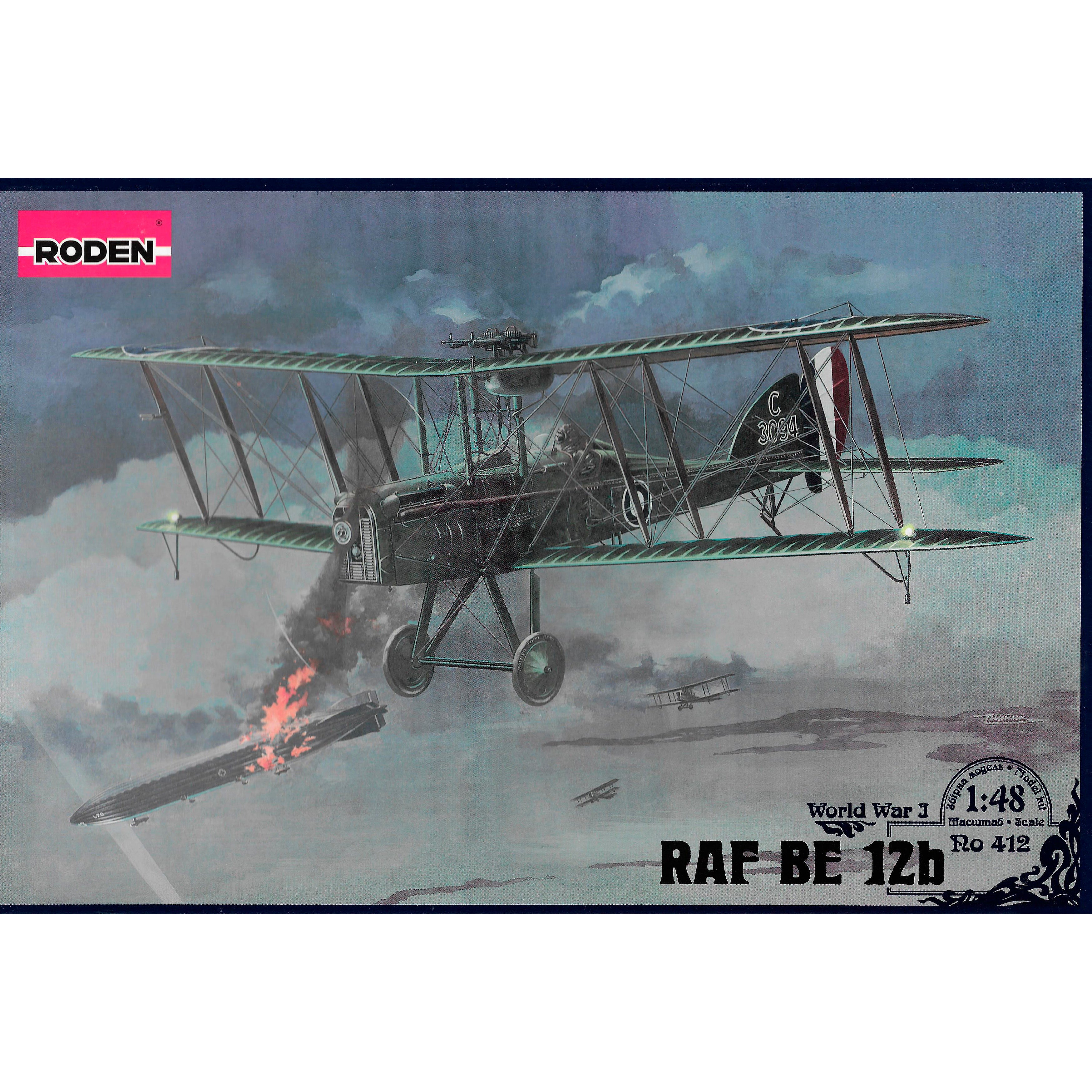 Roden 412 RAF BE 12b WWI BiPlane 1/48 Scale Model Kit