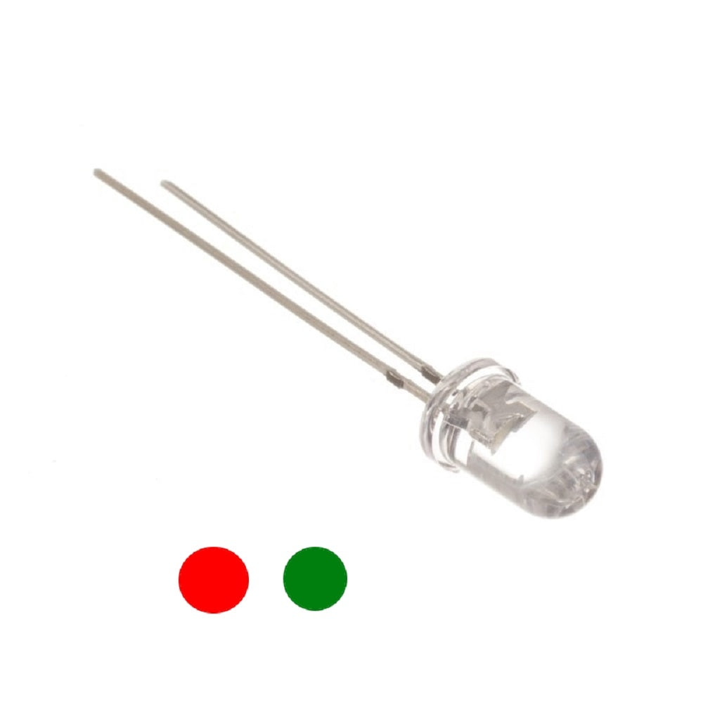 Miniatronics 12-220-05 3mm Bi-Polar 2 leg Red/Green LEDs (5 Pieces)