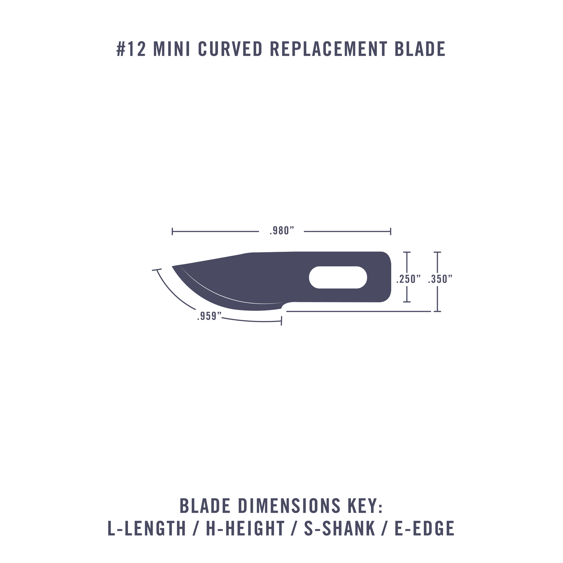 Excel Blades 20012 #12 Mini Curved Replacement Blade, 5 Pack