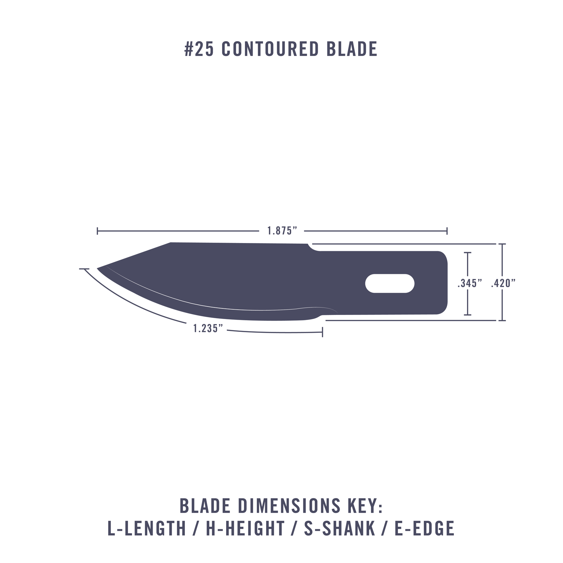 Excel Blades 20025 #25 Curved Contoured Replacement Blade, 5 Pack