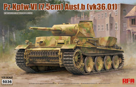 RFM5036: 1/35 German PzKpfw VI 7.5cm Ausf B (vk36.01) Tank w/Workable Track Links