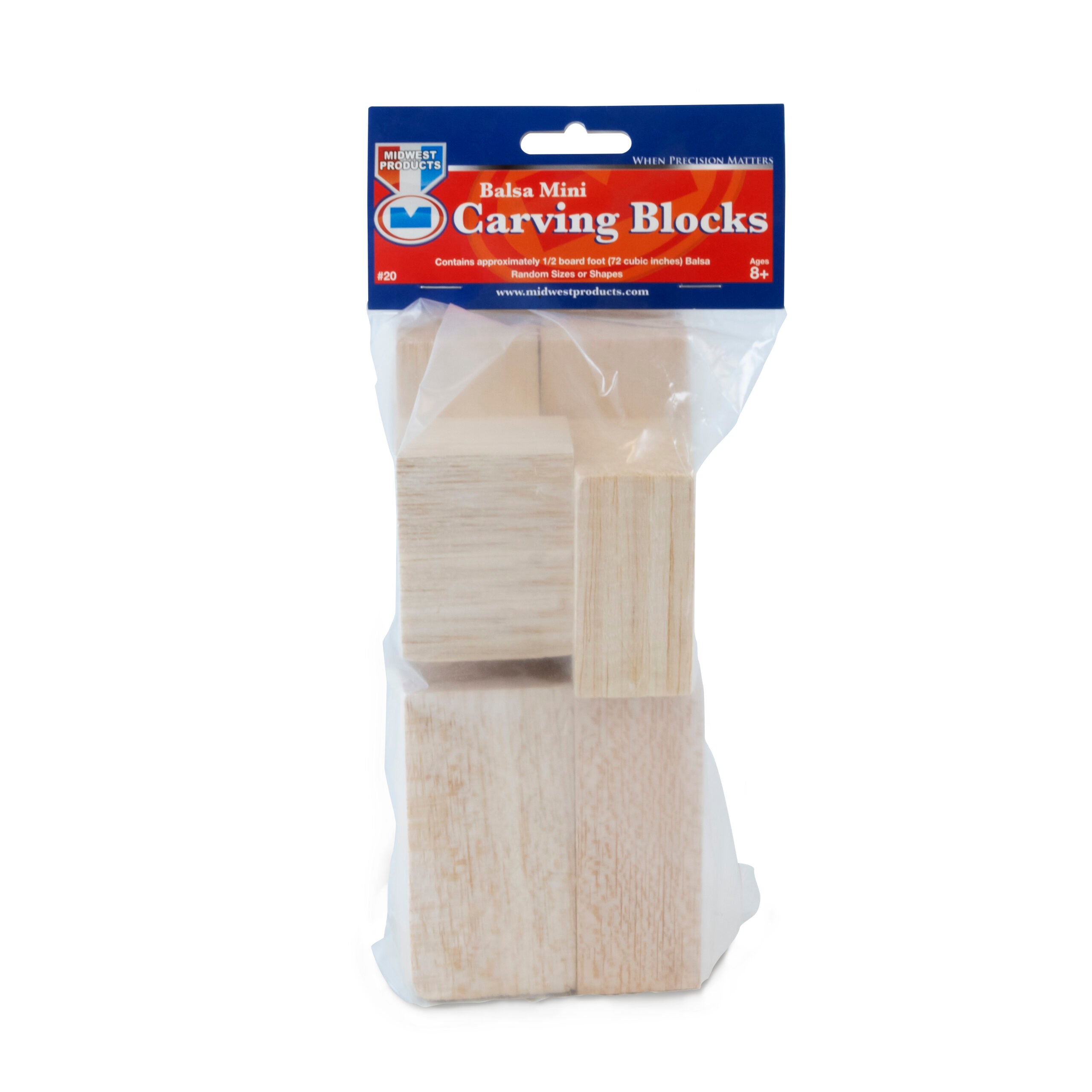 Midwest Products 20 Balsa Mini Carving Blocks Economy Bag