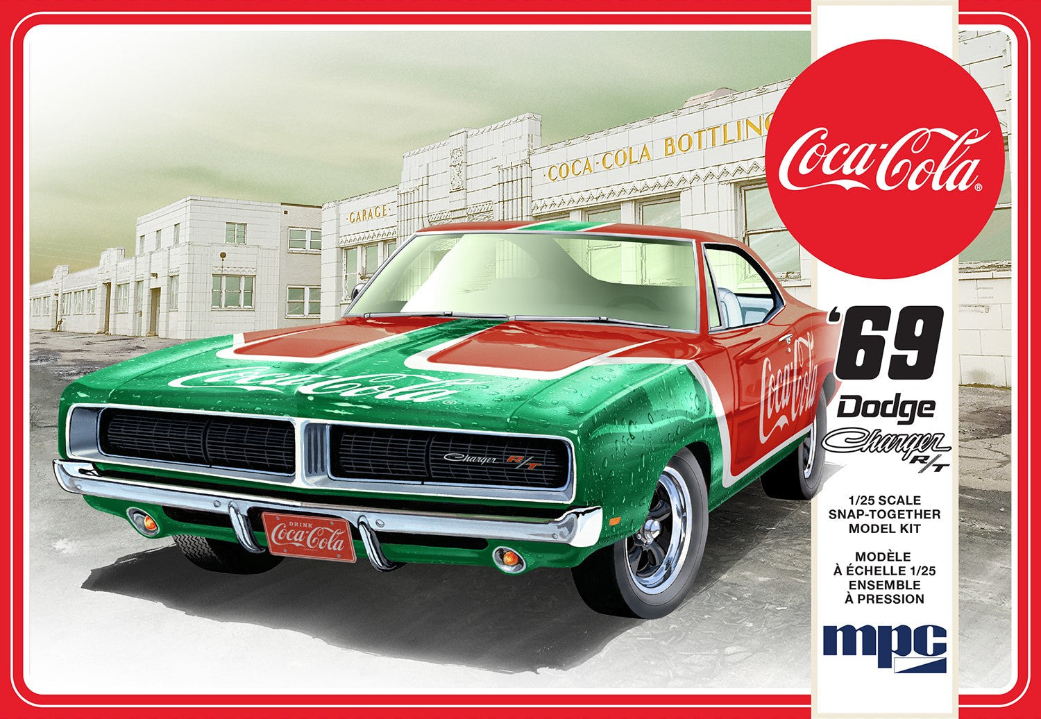 MPC 919 1969 Dodge Charger RT Coca Cola 1/25 Scale Snap Model Kit