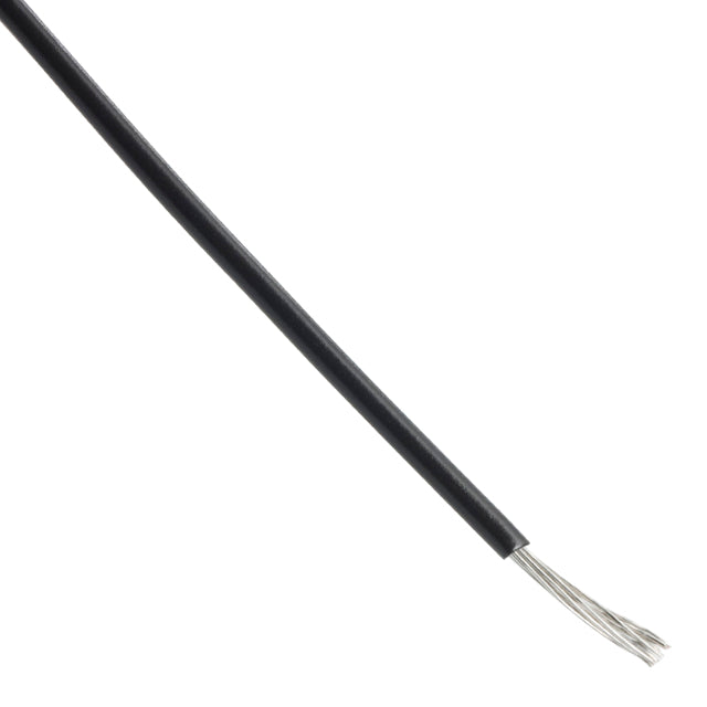 Miniatronics 48-120-01 22 Gage Flexible Stranded Wire Single Conductor Black 100 Feet