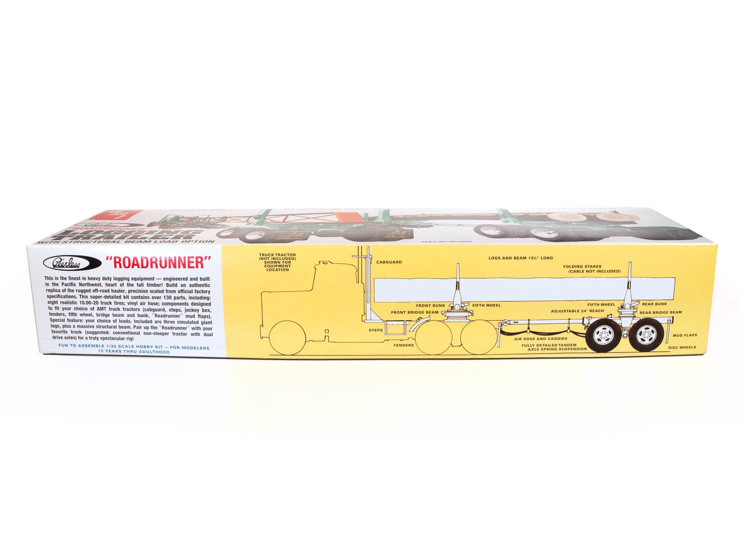 AMT 1103 Peerless Logging Trailer 1/25 Scale Model Kit