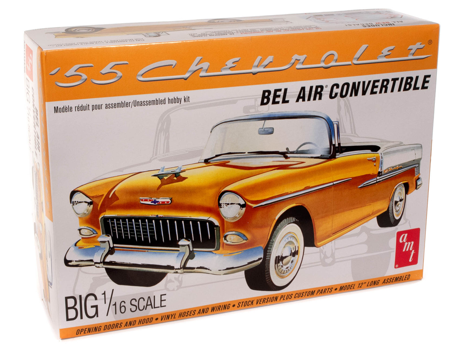 AMT 1134 1955 Chevy Bel Air Convertible 1/16 Scale Model Kit