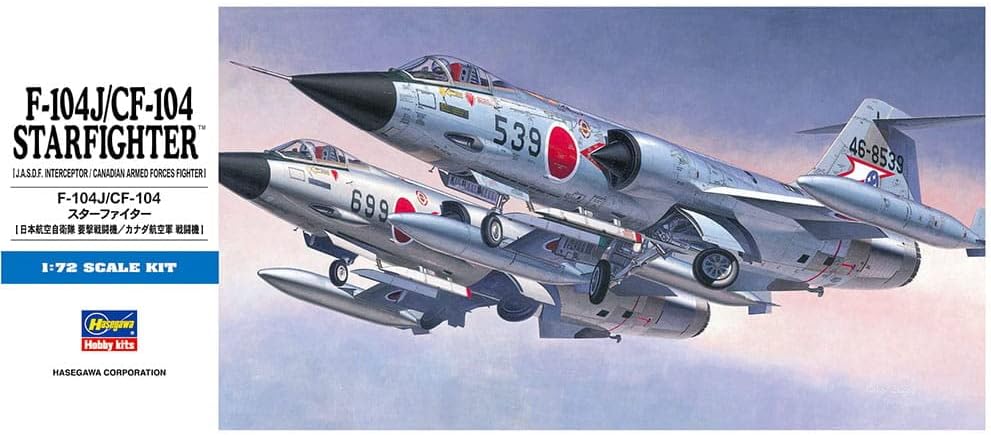 Hasegawa D16 00446 F-104J/CF-104 Starfighter 1/72 Scale Model Kit