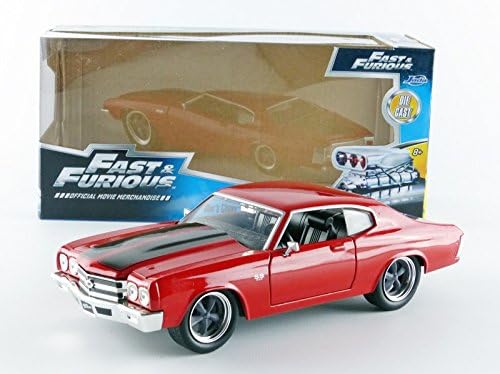 Jada Toys 97193 Fast & Furious Dom's 1970 Chevy Chevelle SS Car 1/24 Scale Die-Cast Model