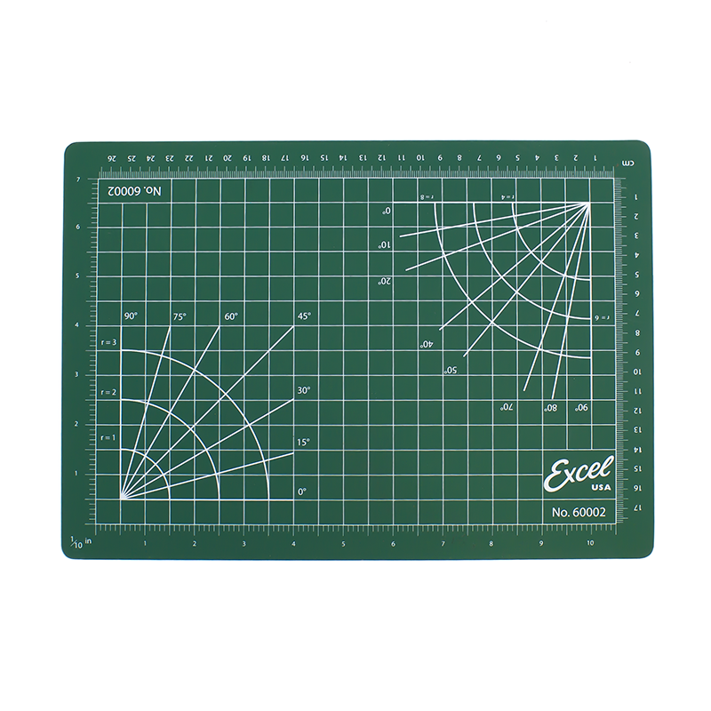 Excel Blades 60002 8.5" x 12" Green Self Healing Cutting Mat