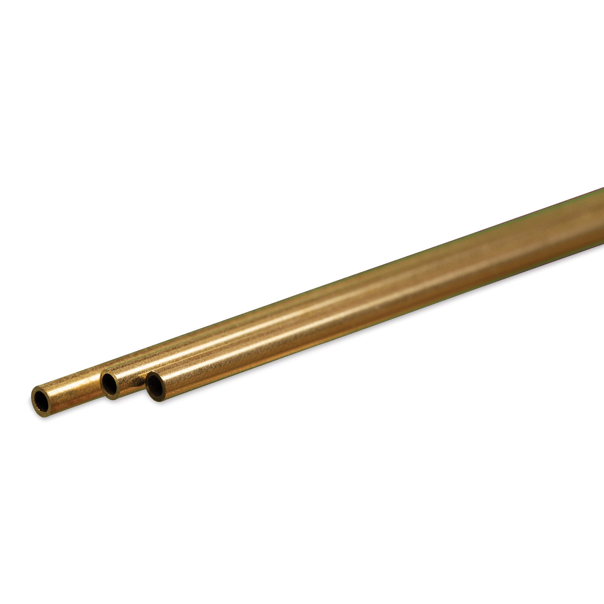 K&S Metals 8126 Round Brass Tube 3/32" OD x 0.014" Wall x 12" Long (3 Pieces)