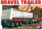 MPC 823 3 Axle Gravel Trailer 1/25 Scale Model Kit