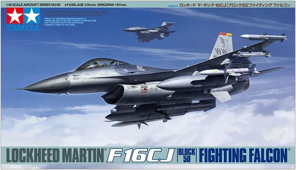 Tamiya 61098 Lockheed Martin F-16 CJ Fighting Falcon 1/48 Scale Model Kit