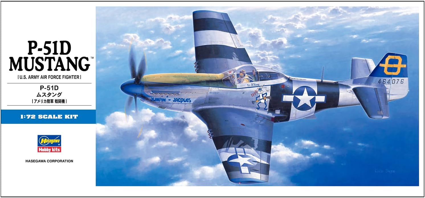 Hasegawa D25 01455 P-51D Mustang Fighter 1/72 Scale Model Kit