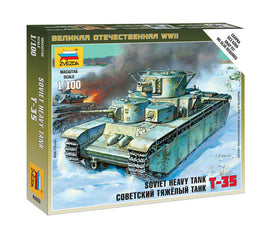 ZVE6203: 1/100 Soviet T35 Heavy Tank (Snap)