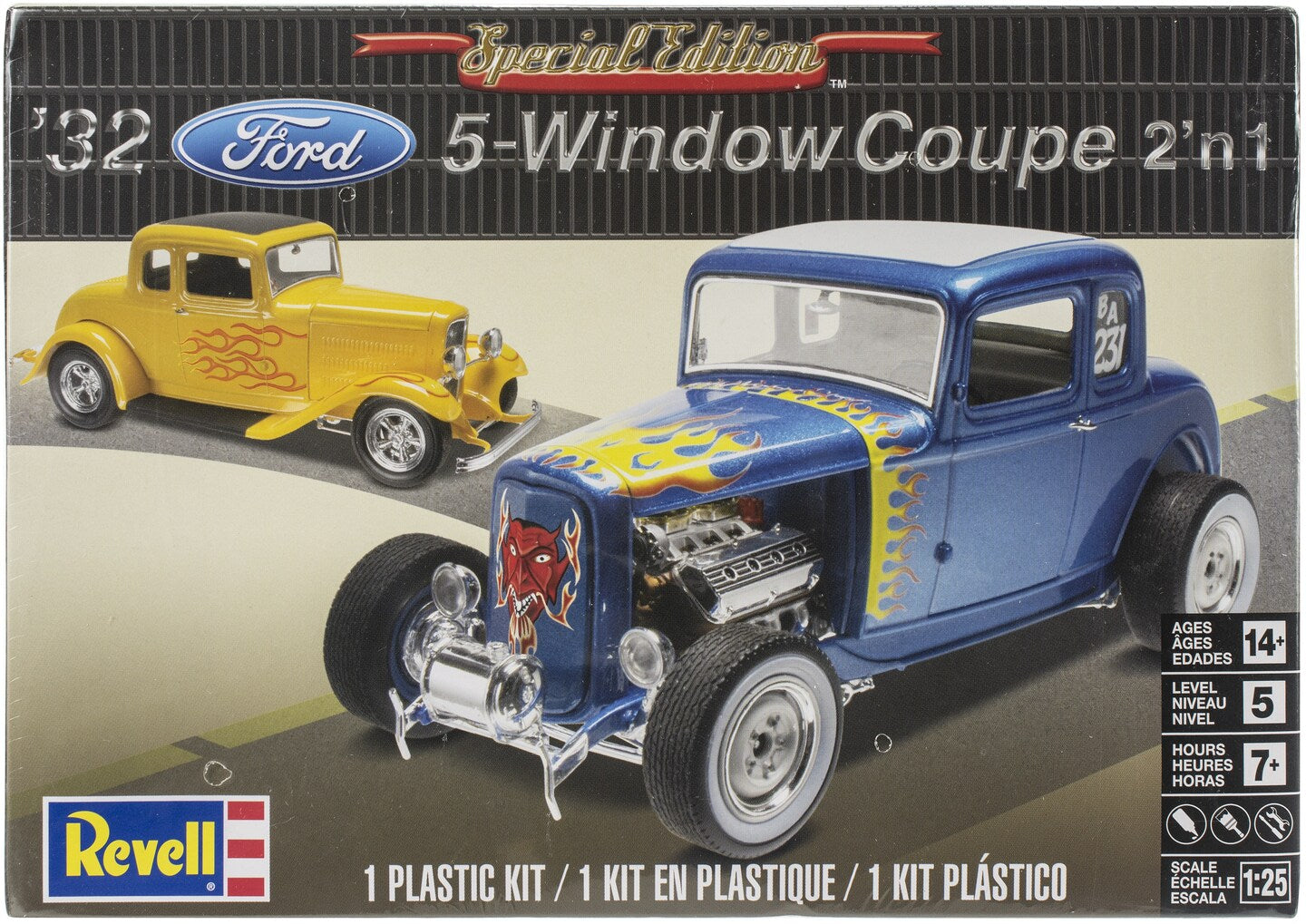 Revell 85-4228 1932 Ford 5 Window Coupe 2’n1 1/25 Scale Model Kit