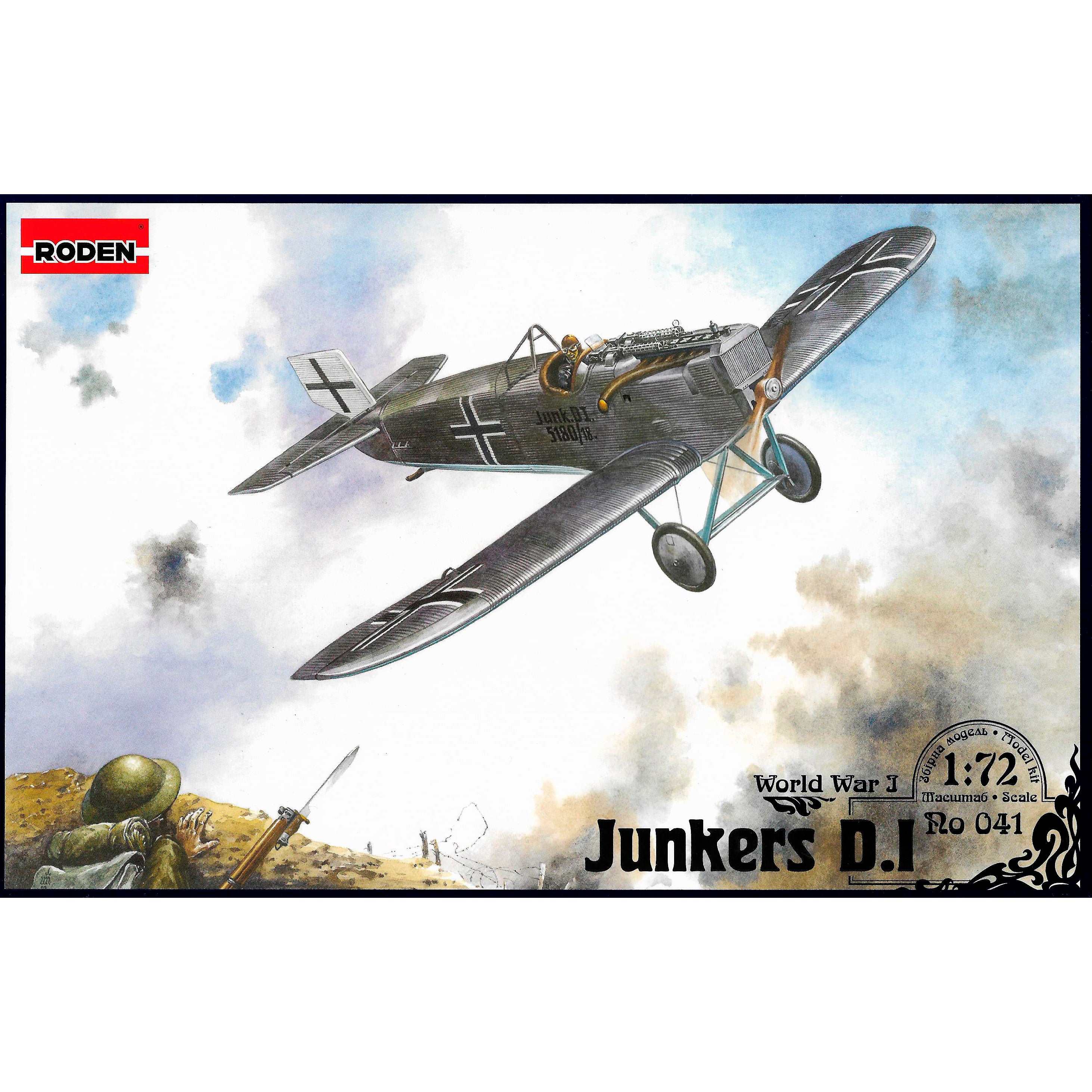 Roden 41 Junkers D.I WWI 1/72 Scale Model Kit
