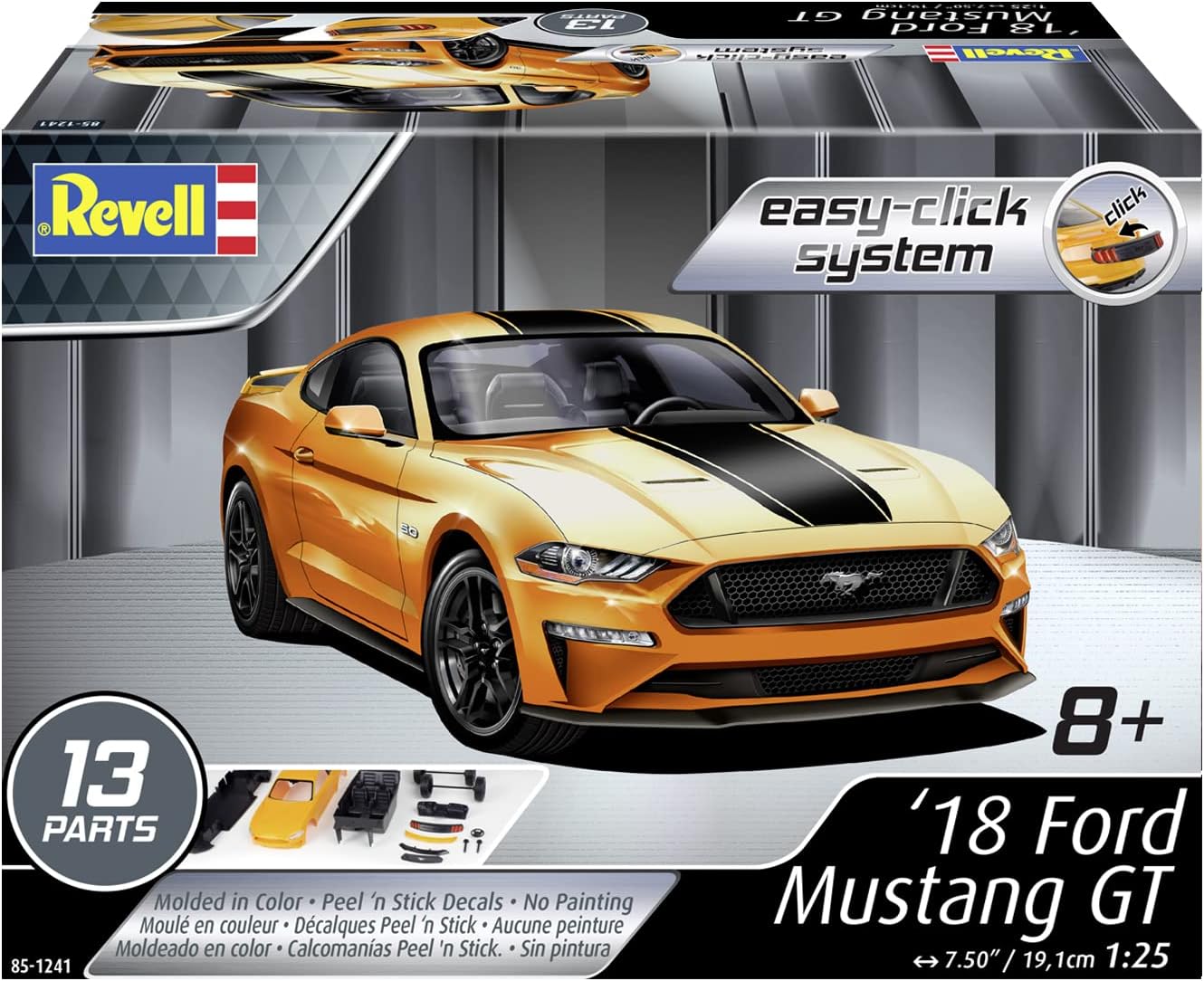 Revell 85-1241 2018 Ford Mustang GT 1/25 Scale EasyClick Model Kit
