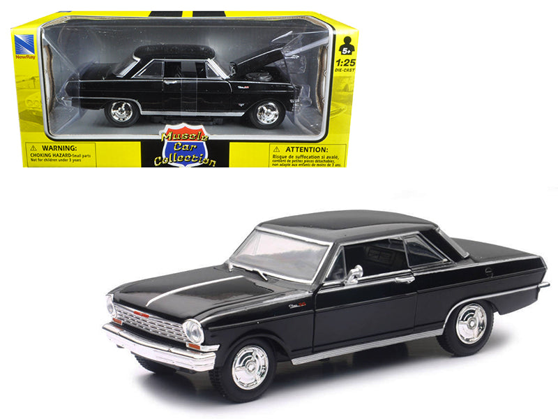 New Ray Toys 71823B 1964 Chevy Nova SS Black 1/24 Scale Die-Cast Model