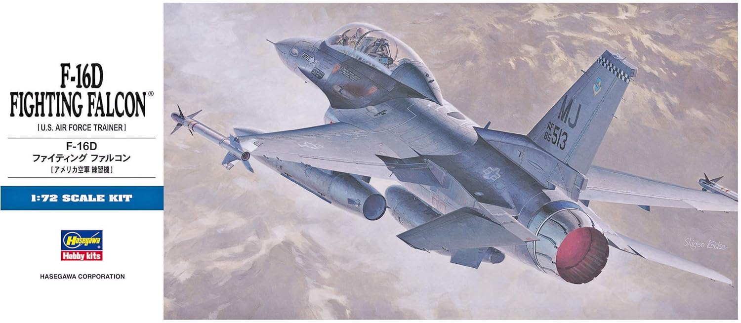 Hasegawa D15 00445 F-16D Fighting Falcon Trainer 1/72 Scale Model Kit