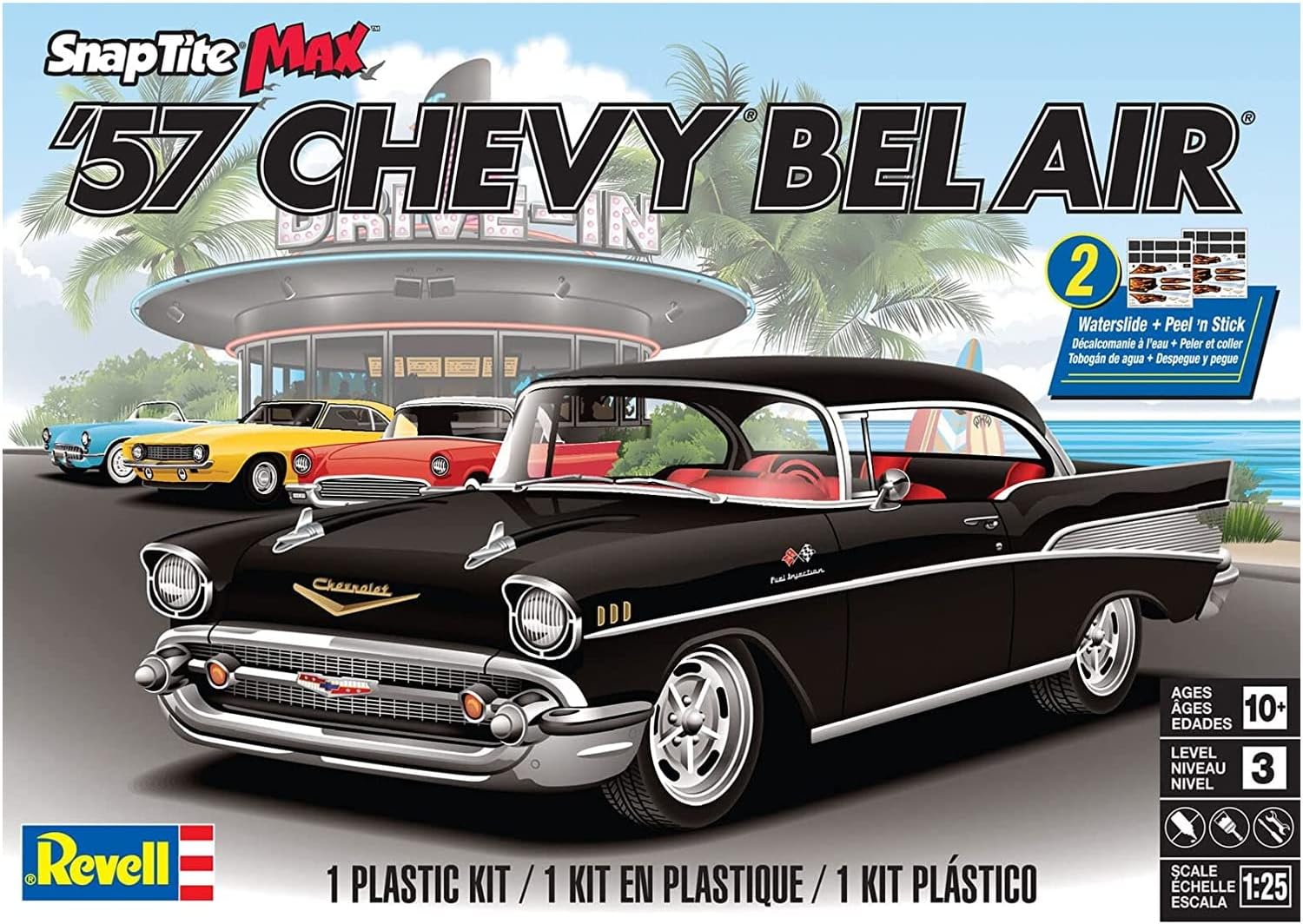 Revell 85-1529 1957 Chevy Bel Air 1/25 Scale SnapTite Model Kit