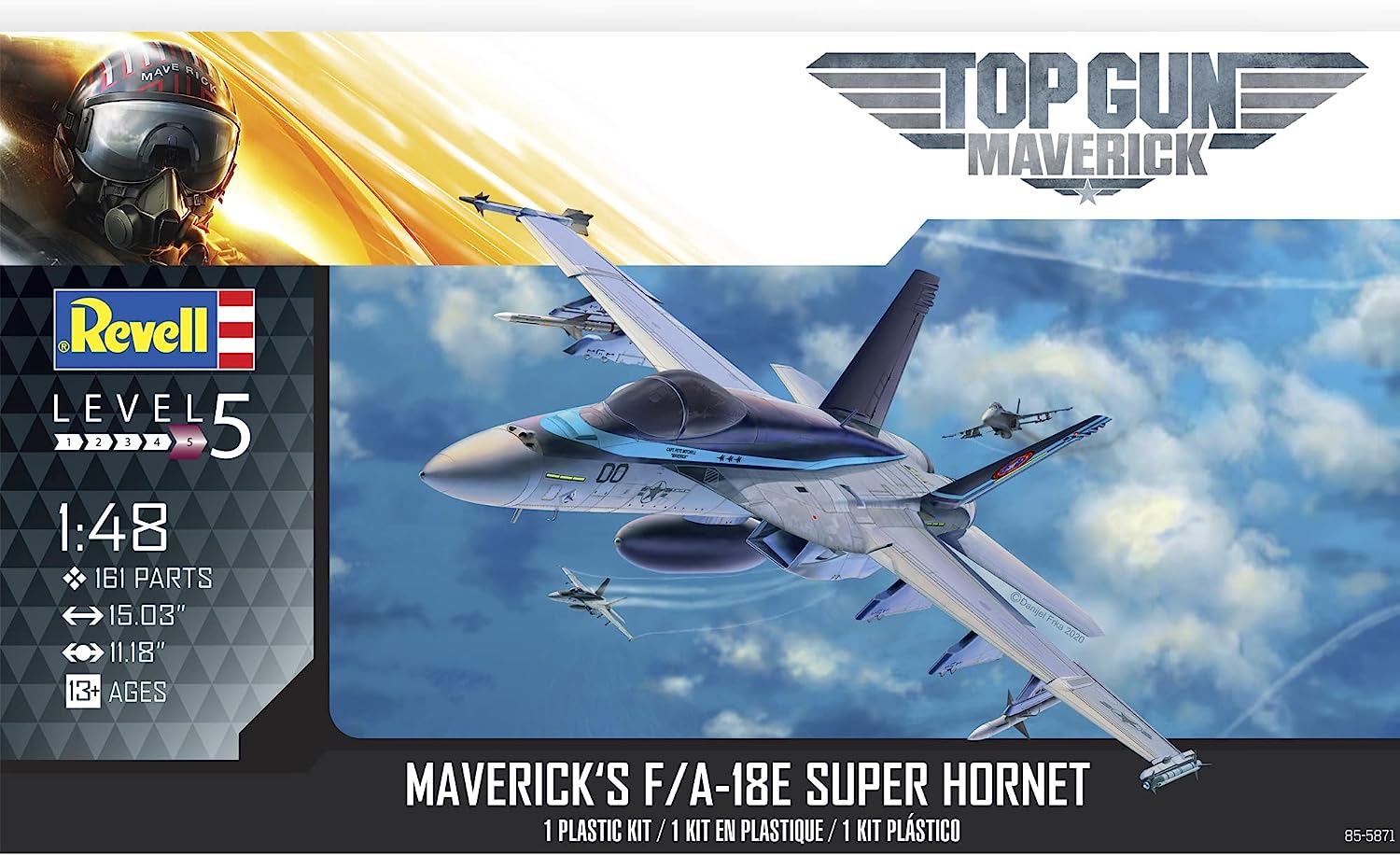 Revell 85-5871 F/A-18E Super Hornet Top Gun 1/48 Scale Model Kit