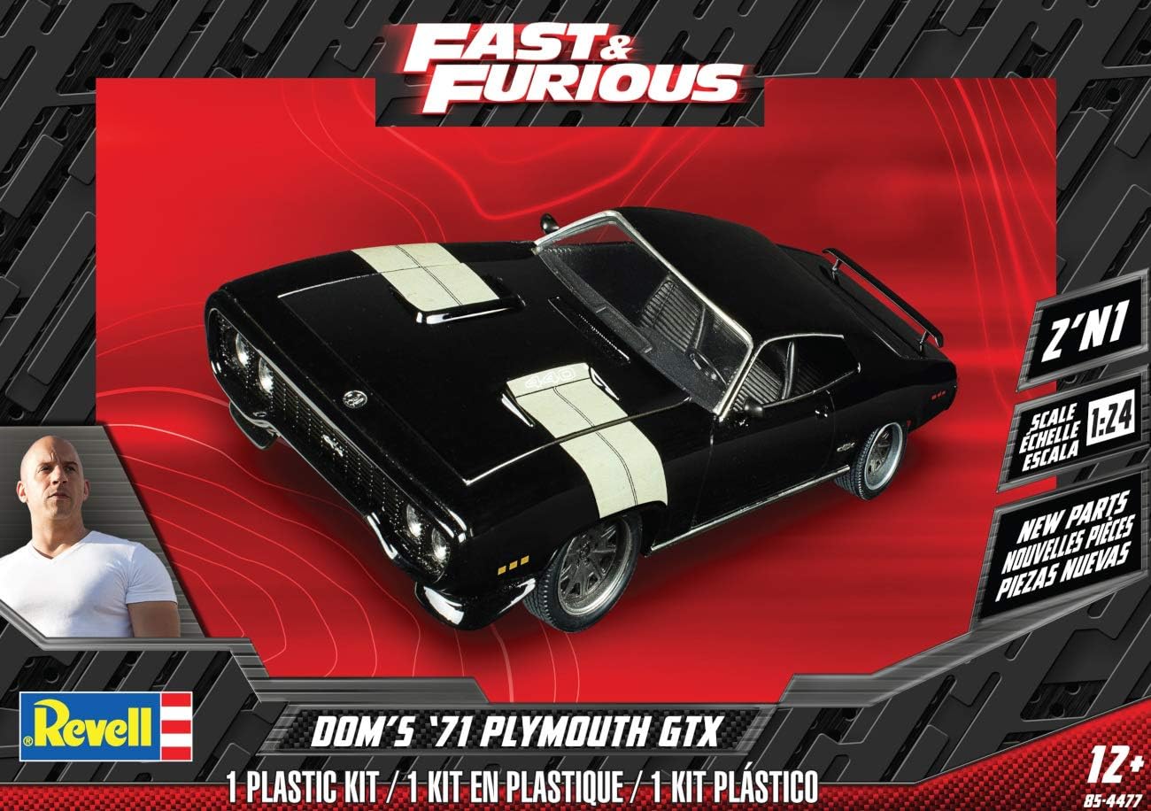 Revell 85-4477 Fast & Furious Dom's 1971 Plymouth GTX 1/24 Scale Model Kit
