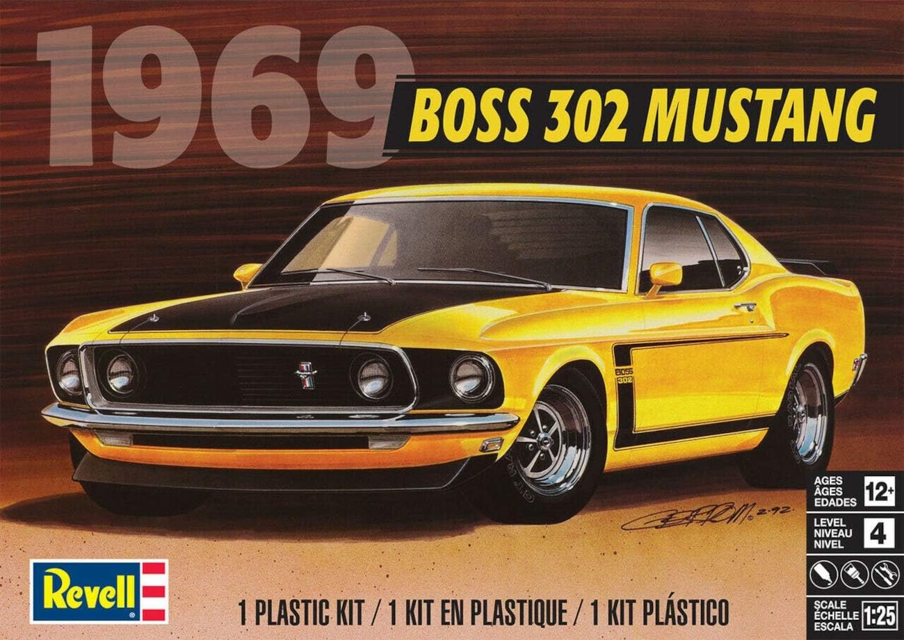 Revell 85-4313 1969 Boss 302 Mustang 1/25 Scale Model Kit