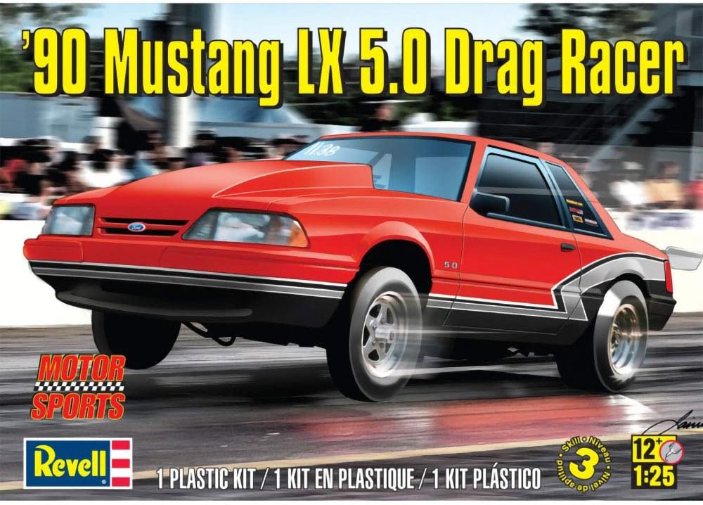 Revell 85-4195 1990 Ford Mustang LX 5.0 Drag Racer 1/25 Scale Model Kit