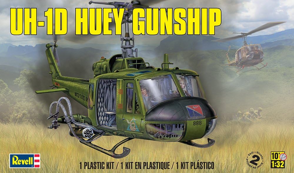 Revell 85-5536 UH-1D Huey Gunship 1/32 Scale Model Kit