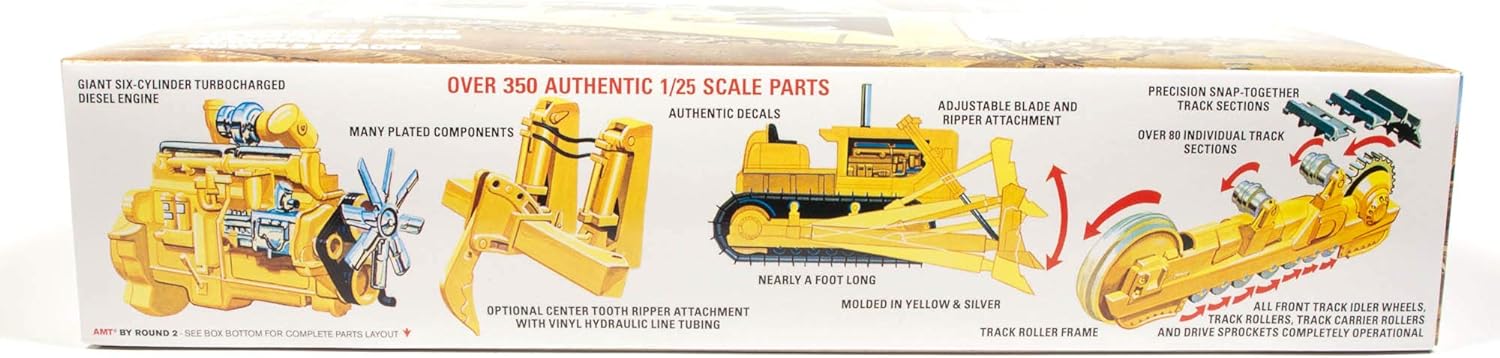 AMT 1086 Construction Bulldozer 1/25 Scale Model Kit