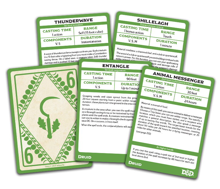 Dungeons & Dragons RPG: Spellbook Cards - Druid (131)