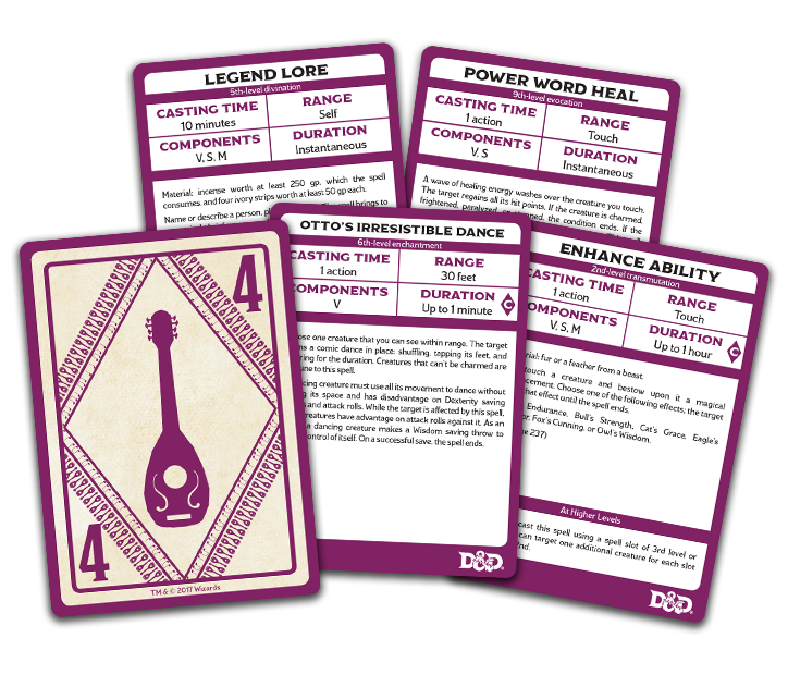 Dungeons & Dragons RPG: Spellbook Cards - Bard (128)