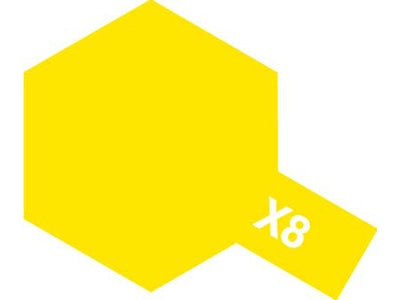 Tamiya 81008 X-8 Gloss Lemon Yellow Acrylic 23ml