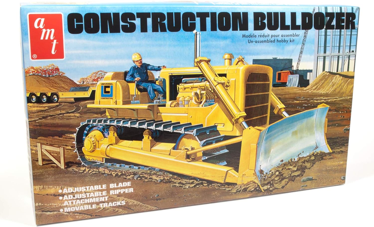 AMT 1086 Construction Bulldozer 1/25 Scale Model Kit