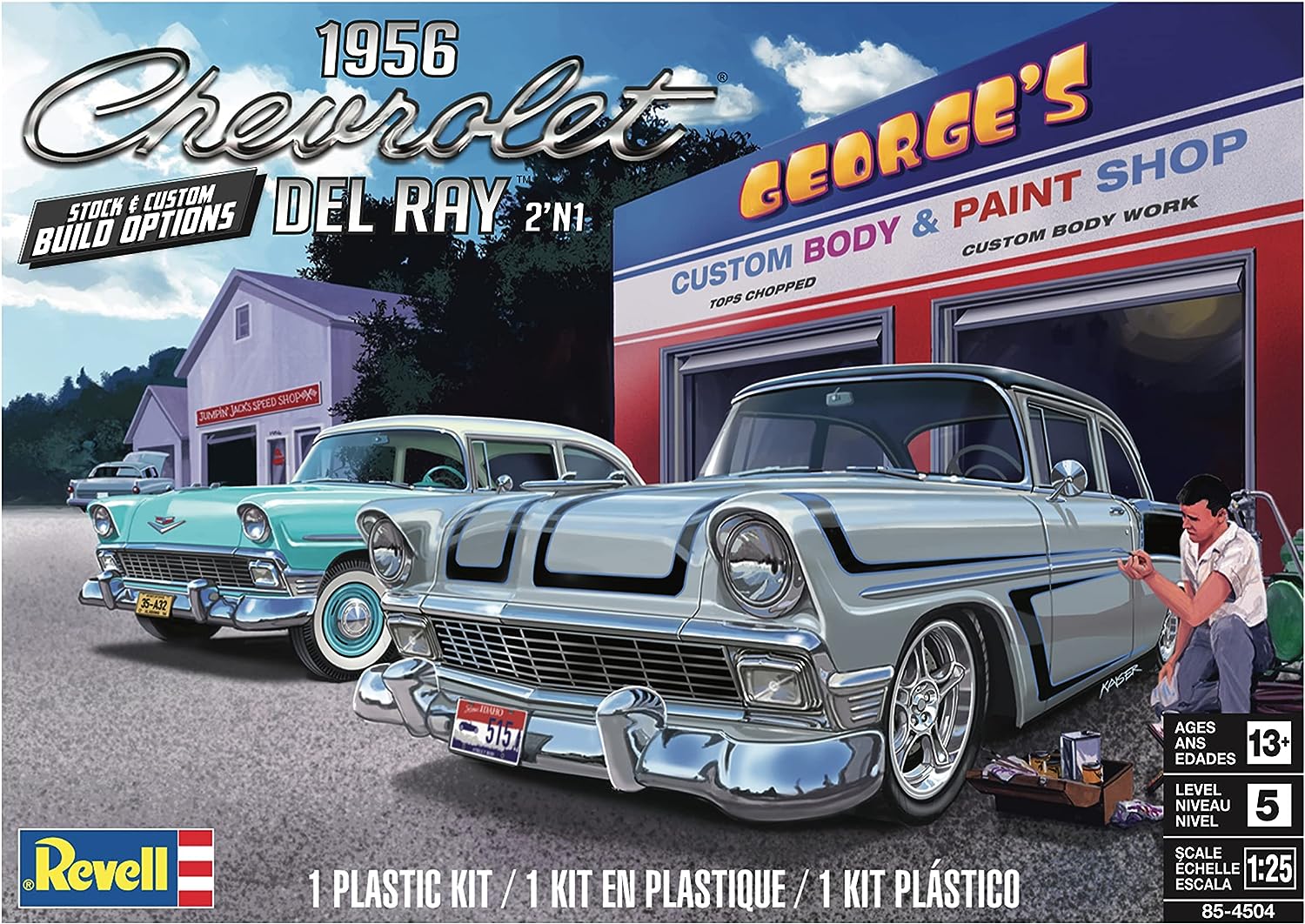 Revell 85-4504 1956 Chevrolet Del Ray 2’N1 1/25 Scale Model Kit