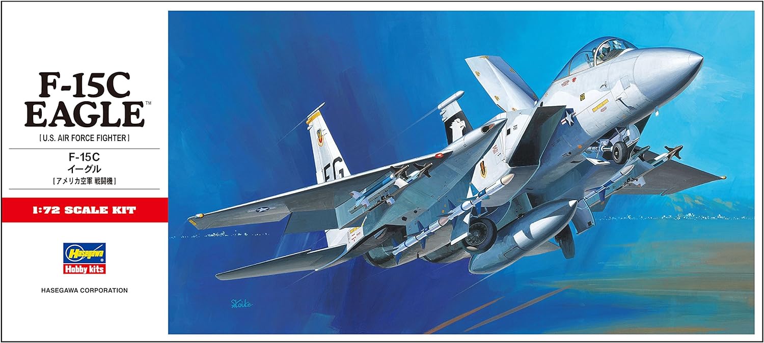 Hasegawa C6 00336 F-15C Eagle USAF Fighter 1/72 Scale Model Kit