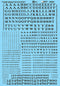 Microscale 90002 HO Scale Railroad Roman Black Alphabets Decal Sheet