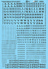 Microscale 90002 HO Scale Railroad Roman Black Alphabets Decal Sheet