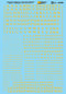 Microscale 90008 HO Scale Railroad Roman Dulux (Imitation Gold) Alphabets Decal Sheet