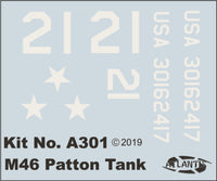 AAN301: US M46 US Patton Tank, 1:48