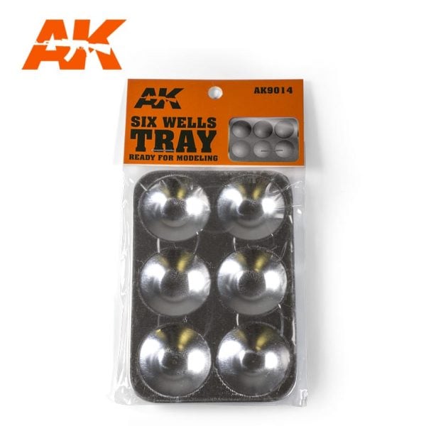 AKI9014: Aluminum Paint Tray 6 Wells