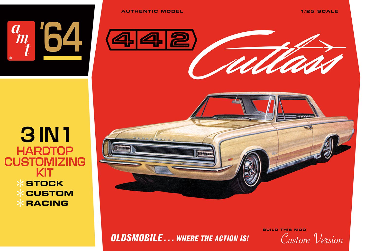 AMT 1066 1964 Olds Cutlass 442 Hardtop 1/25 Scale Model Kit