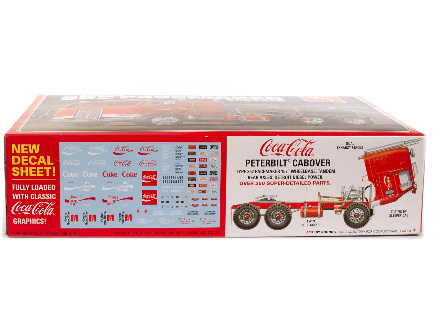 AMT 1090 Peterbilt 352 Pacemaker Cabover Coca Cola 1/25 Scale Model Kit