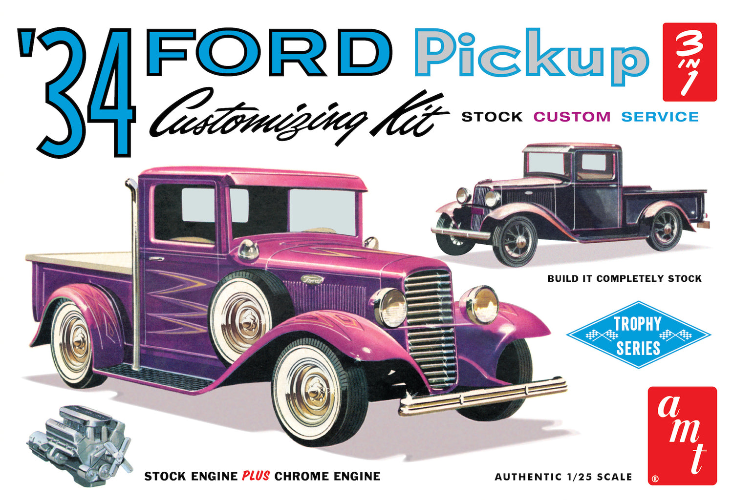 AMT 1120 1934 Ford Pickup 1/25 Scale Model Kit