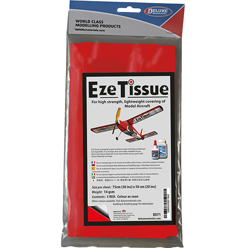 Deluxe Materials BD71 Red EZE Tissue, 5 pack